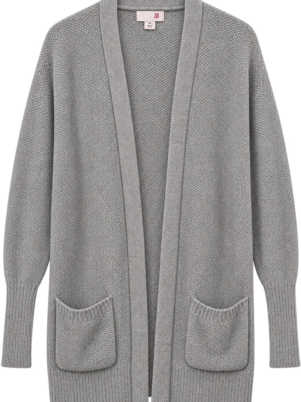 SO Women’s Gray Open Front Long Cardigan Sweater XS